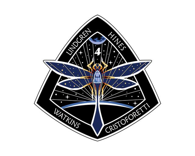 Artist's rendering of NASA's Dragonfly rotorcraft on the surface of Titan