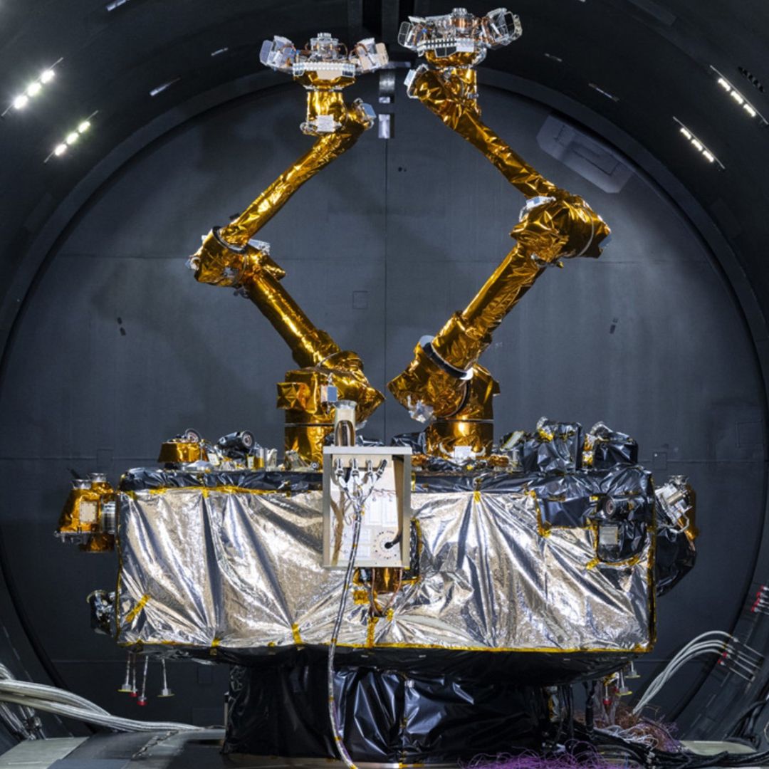 RSGS payload inside the cryogenic thermal vacuum chamber at the U.S. Naval Research Laboratory