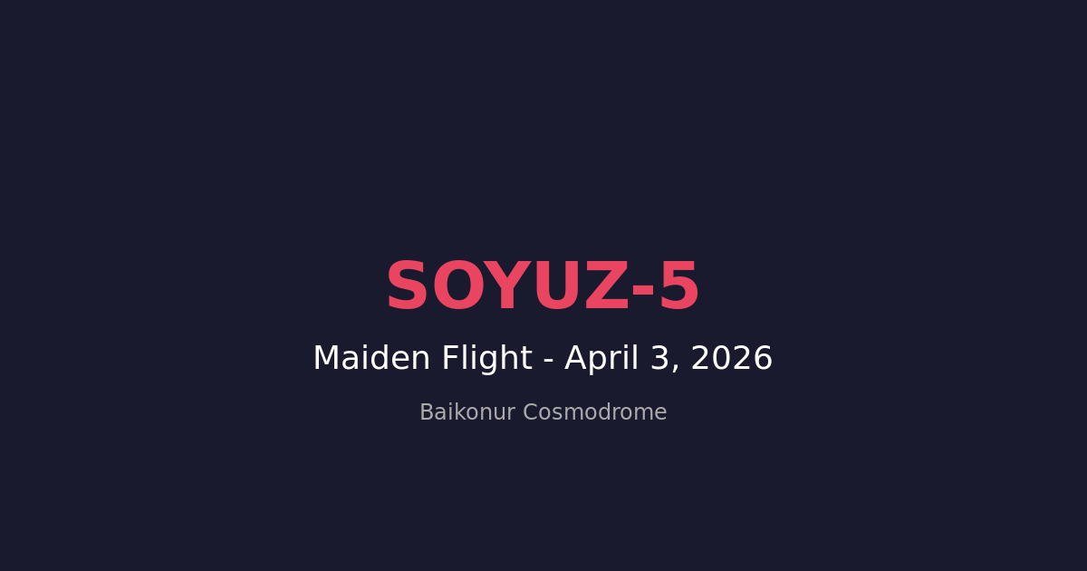 Soyuz-5 (Irtysh) Medium-Launch Vehicle Flight Test from Baikonur