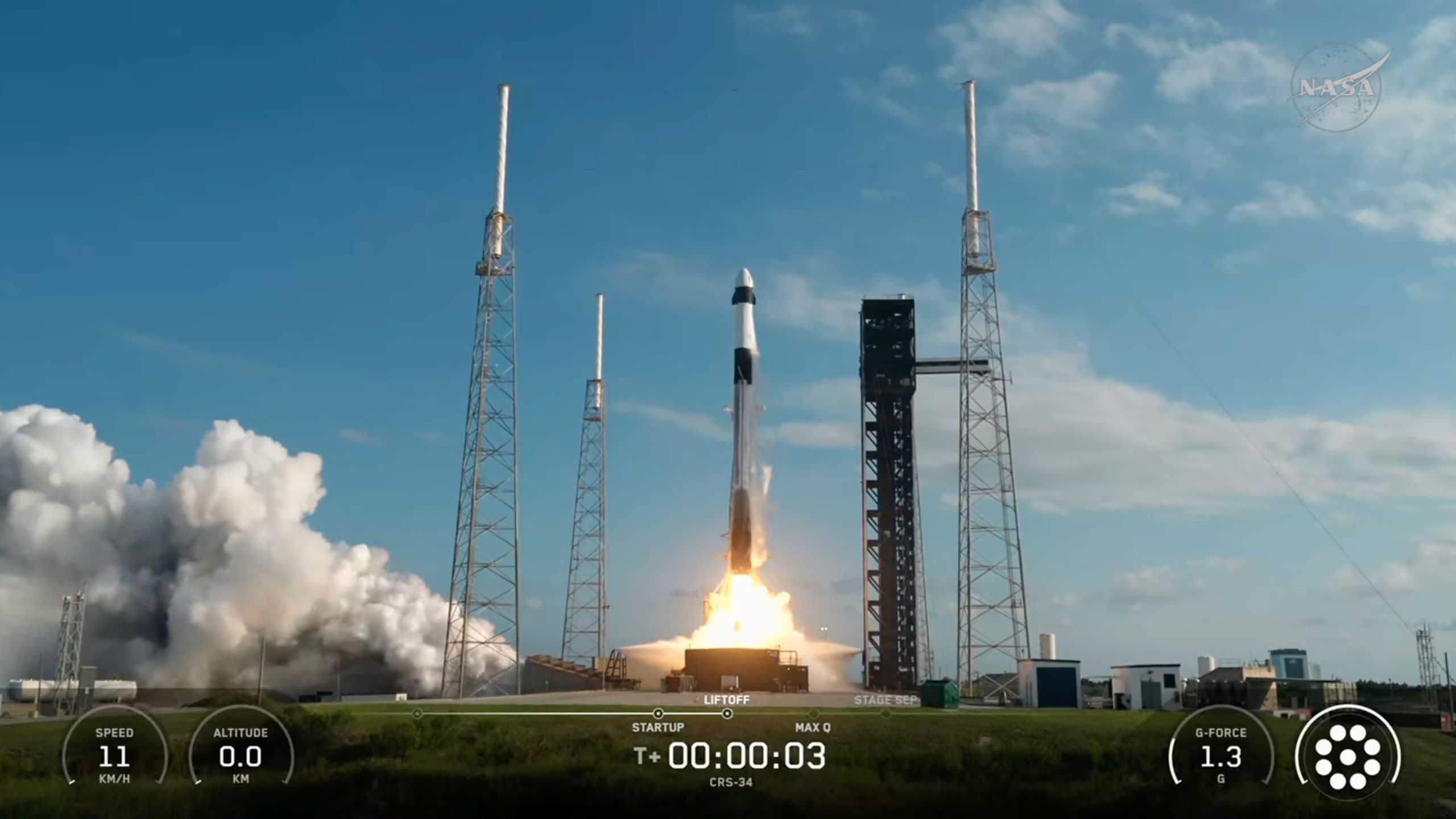 SpaceX CRS-34 Cargo Mission Launches Successfully, 6,500 Pounds Bound for ISS