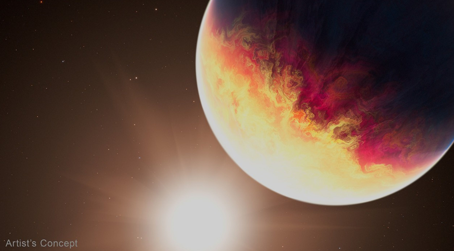韦伯望远镜捕捉到在极端椭圆轨道上被恒星炙烤的系外行星